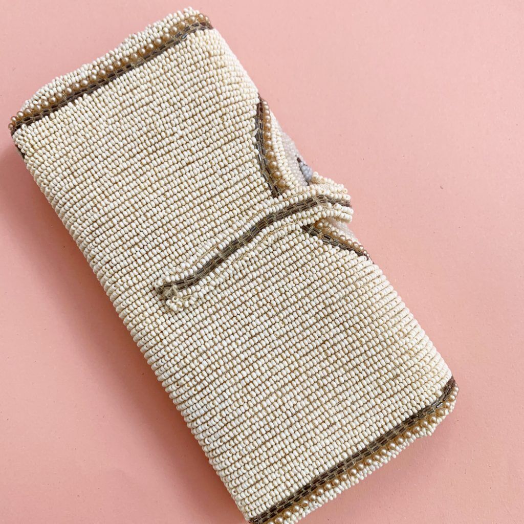 Vintage beaded clutch 1920s wedding handbag