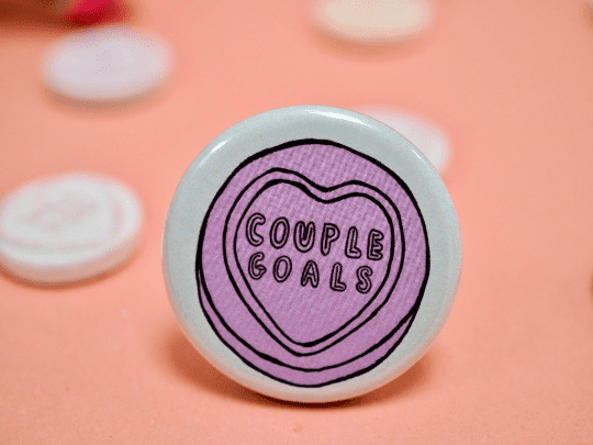 Love Heart wedding Badges