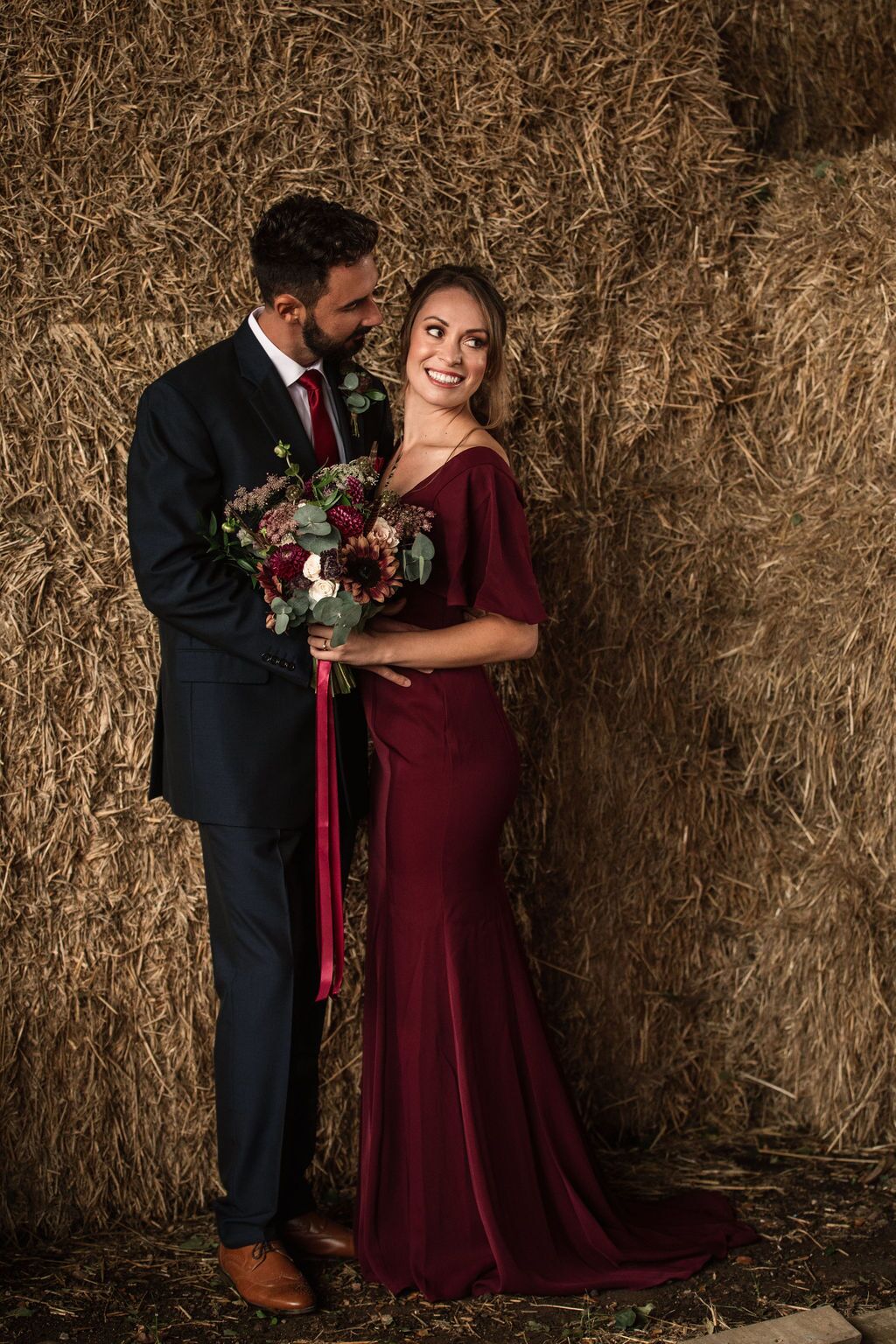 burgundy red wedding dresses Rustic Boho with Wedding Dress at Bunkers Barn No boning or zippers