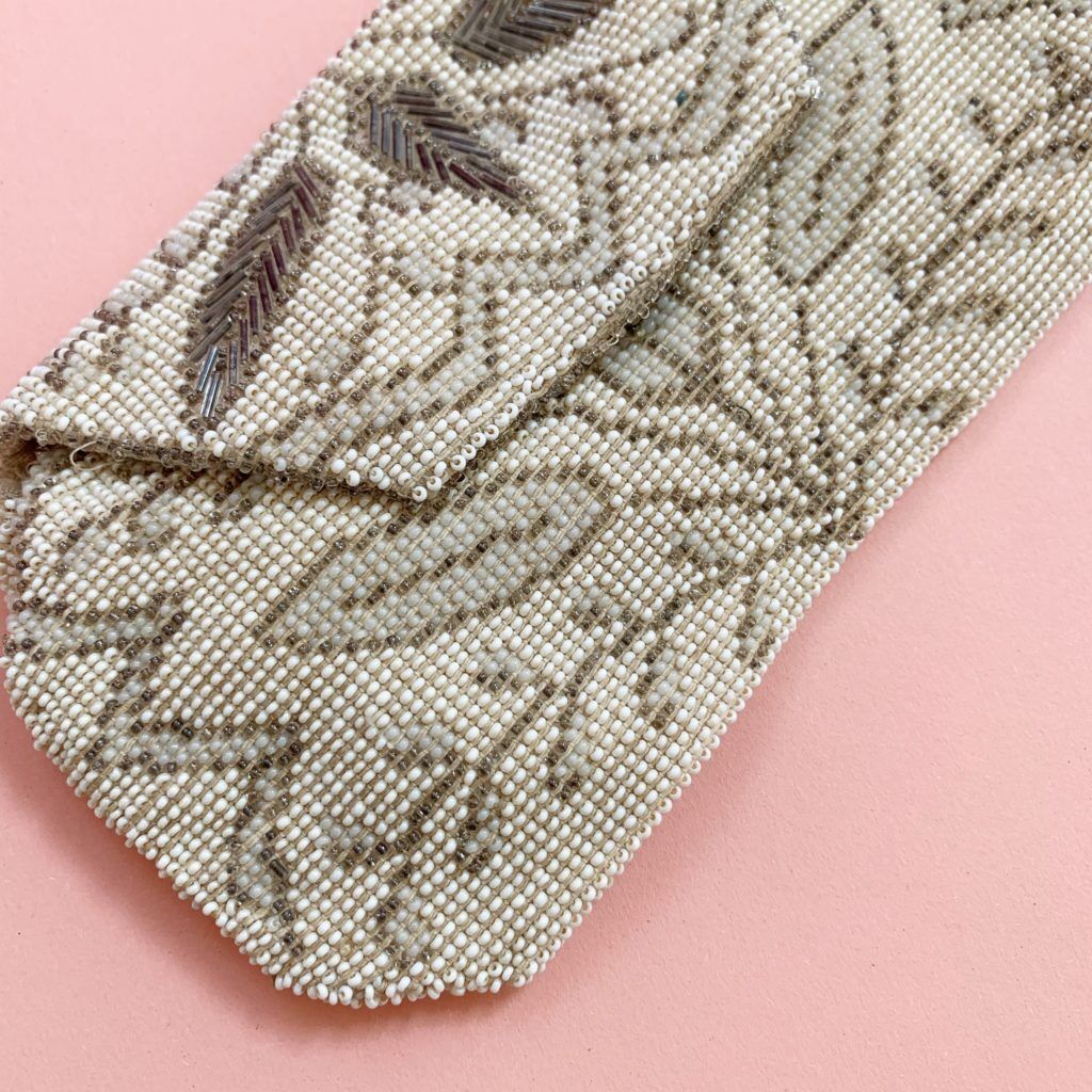 Vintage beaded clutch 1920s wedding handbag