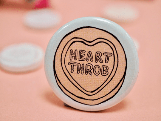 Love Heart wedding Badges